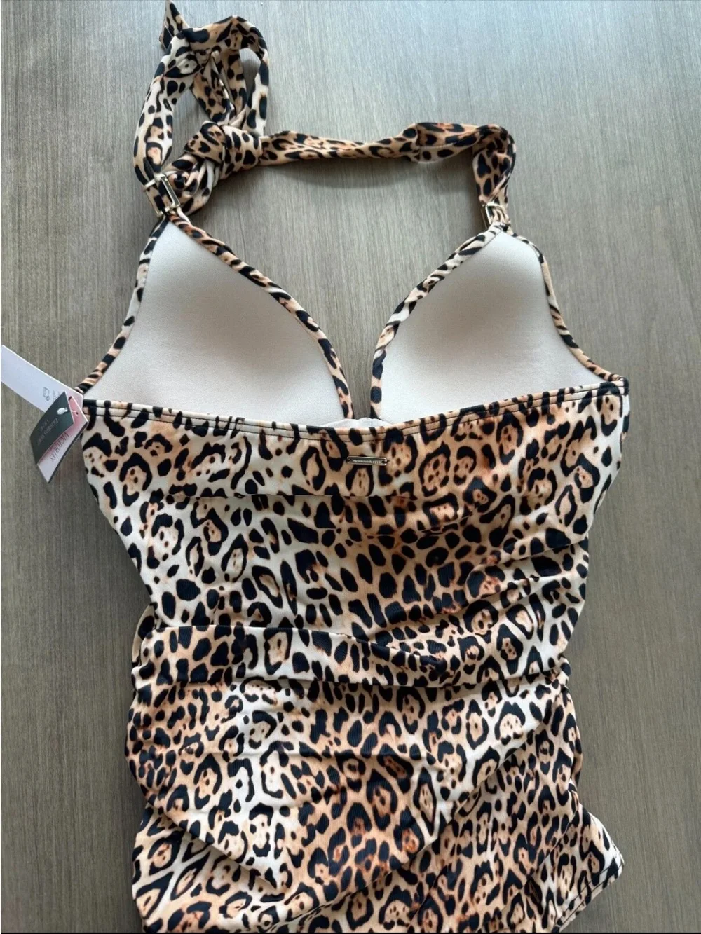 NWT Victoria’s Secret Forever Push-Up Ruched One Piece Swimsuit Leopard XS